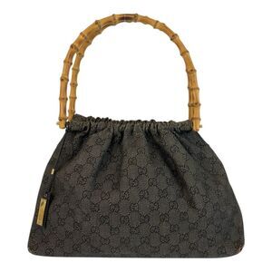 Gucci Bamboo GG Canvas Handbag